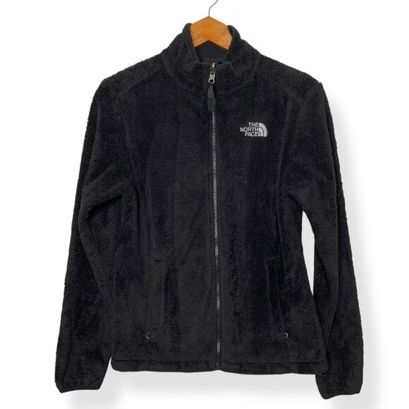 The North Face women's black Osito fuzzy fleece full zip up jacket Small - Picture 1 of 13